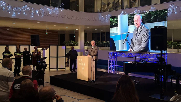 led scherm geluid nieuwjaarsreceptie Almelo