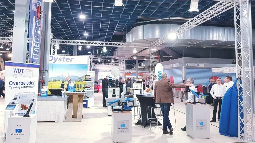 truss beursstand met licht en geluid