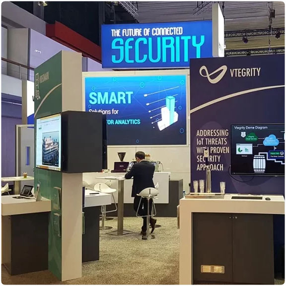 led scherm en geluid huren beursstand