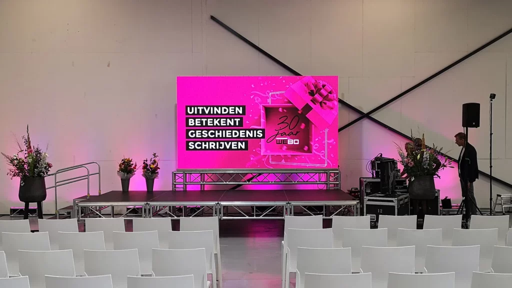 led scherm podium verlichting en geluid in rijssen