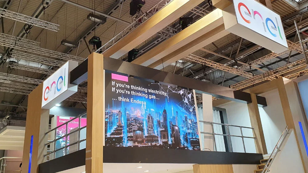 led screen rental for fair booths in the netherlands and germany