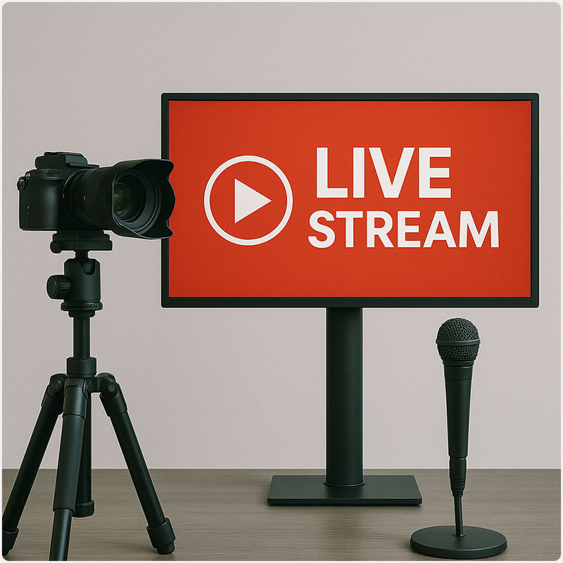 apparatuur voor een live stream